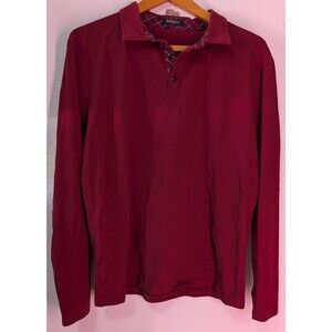 Enlision Red Plaid Long Sleeve Button Down Shirt Women's Size L Large (1)